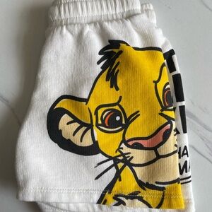 Disney Kids Lion King White and Yellow Shorts